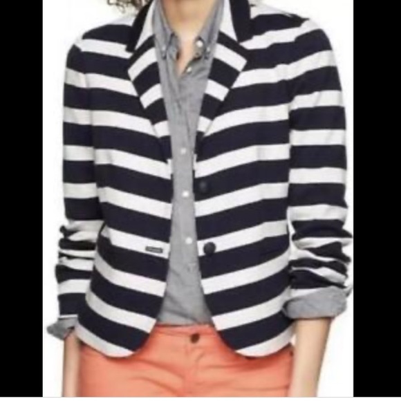 Gap Academy Blazer Grey/Navy Stripe 4/Small - Picture 8 of 8